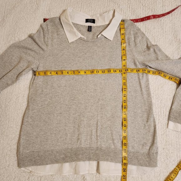 Grey Jones New York Ls Sweater Oxford Collar, Cuff, ShirtTails Large - Picture 12 of 12